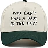SoGoNati Funny Embroidered Two-Tone Cotton Baseball Cap for Women & Men | Adjustable Unisex Dad Hat