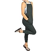 Swoveralls Unisex Sweatpant Overalls – Relaxed Fit Bib Overall | Jogger Cuff, Zipper Fly, 6 Pockets