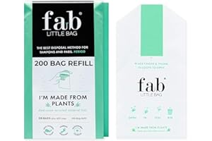 Fab Little Bag Sanitary Waste Bags - Pack of 200 Dispenser Bags (Dispenser Sold Separately) - Prevents Odours, No Mess, Eco Friendly
