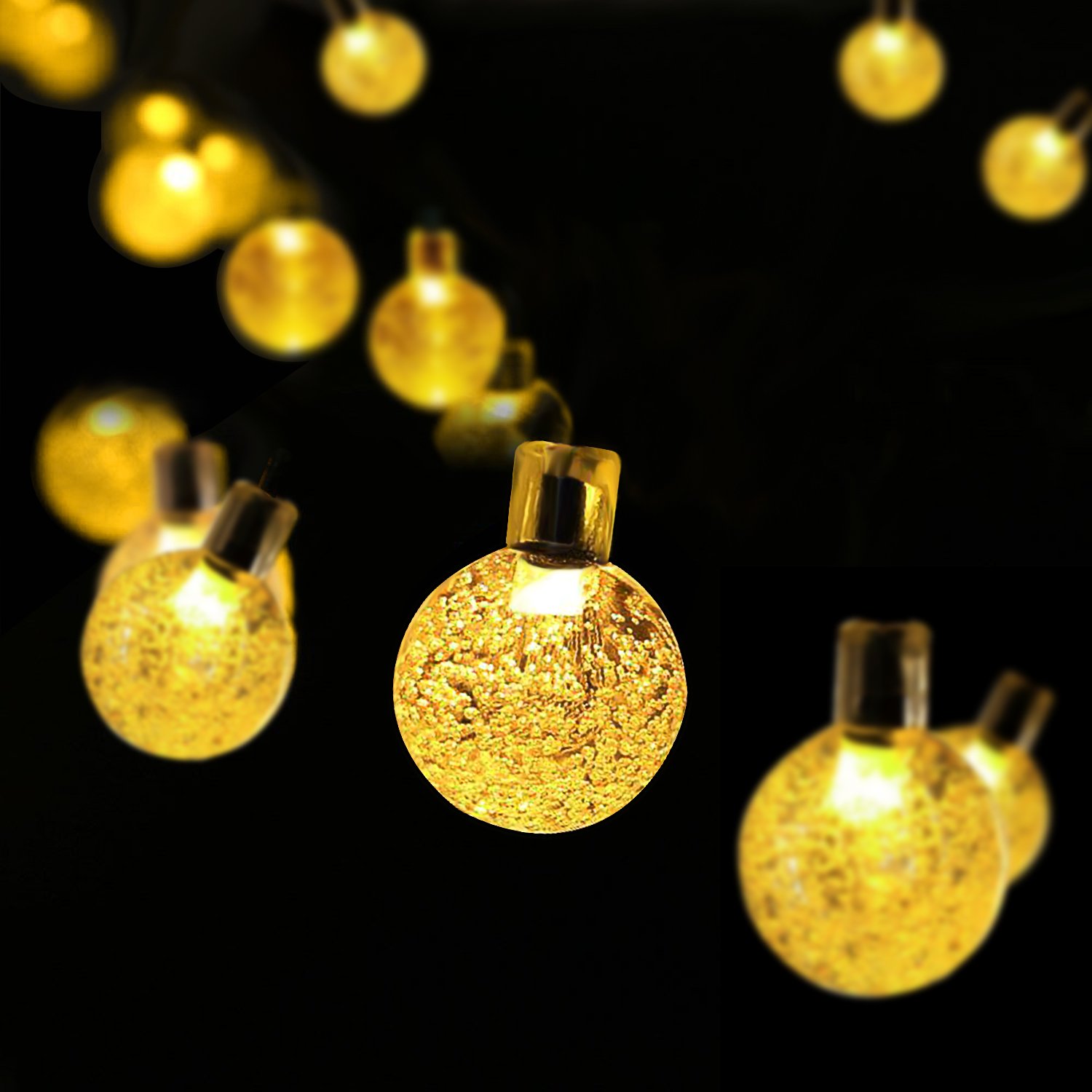 Outdoor Solar String Lights Lights, LDesign Christmas Lights 30 Warm Globe Solar String Lights for Outdoor& Indoor