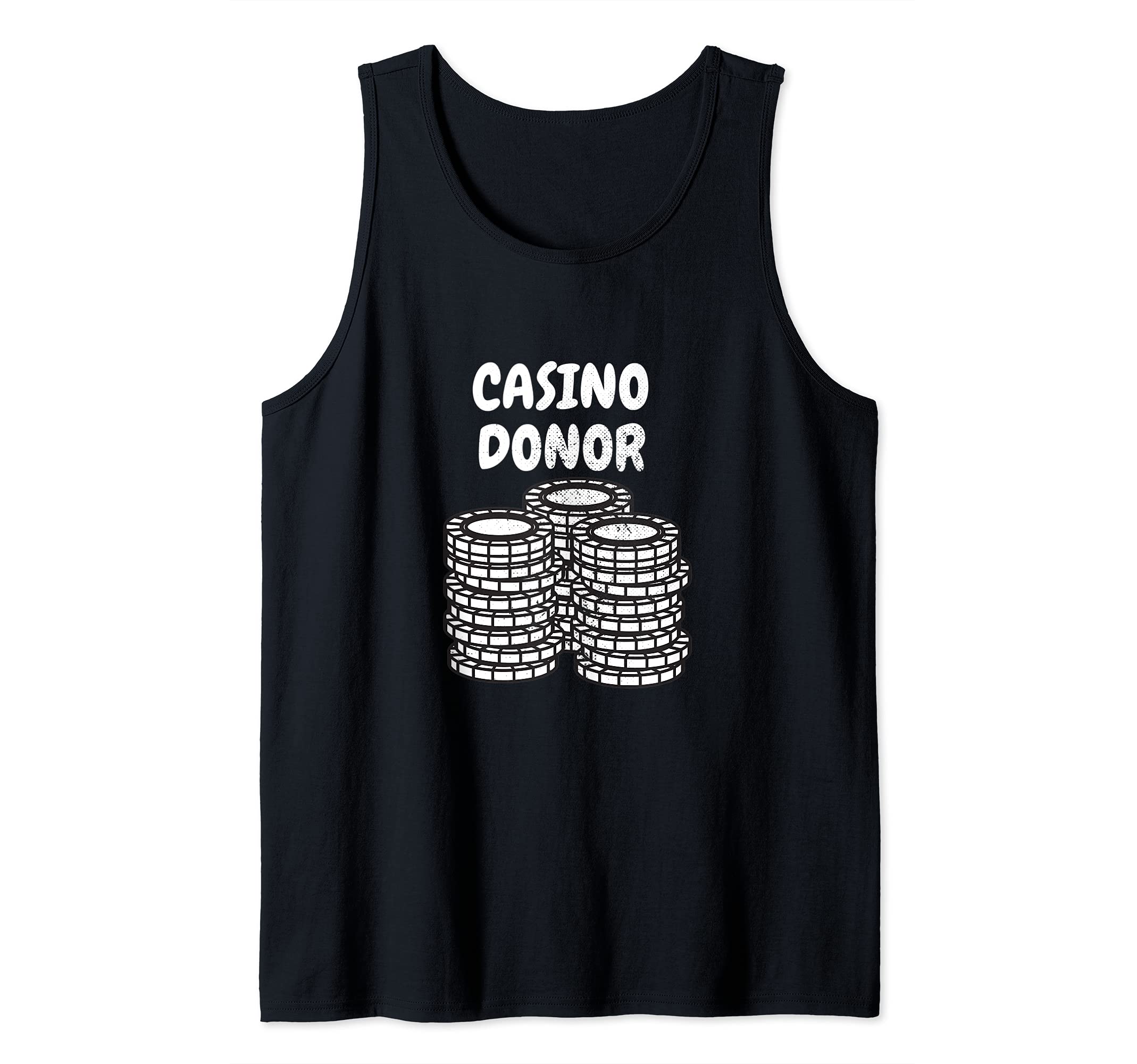 Mens Funny Poker Playing Casino Donor Design Poker Player Tank Top