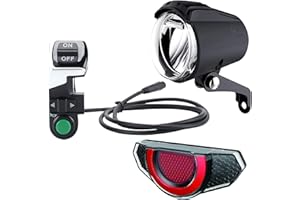 Headlight and Taillight Set for BAFANG UART - Front & Rear Lights, Switch, and Splitter Cables for G062, G063, G0900, and BBS