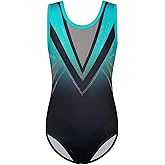 BAOHULU Gymnastics Leotard for Girls Kids Sparkle One Piece Practice Dance Outfit 5-16 Years