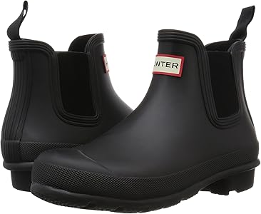 black hunter ankle boots