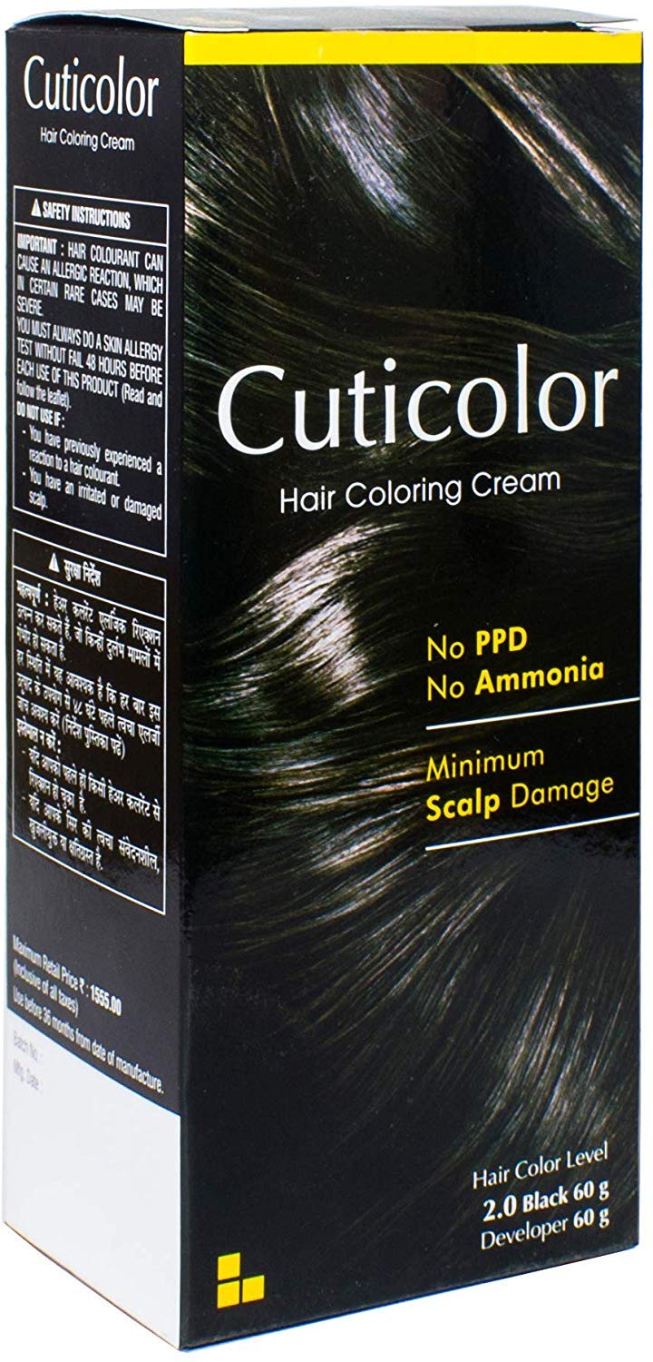 Buy Cuticolor Permanent Hair Coloring Cream 60gm (Black) Online at Low Prices in India Amazon.in