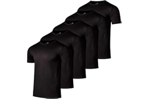 Real Essentials 5 Pack Men’s Active Quick Dry Mesh Crew Neck T Shirts | Athletic Short Sleeve Tee (Available in Big & Tall)