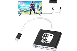 Dnkeaur Switch Dock for Nintendo Switch & OLED, Docking Station for TV, Portable Travel Dock, USB C to HDMI Adapter for Steam