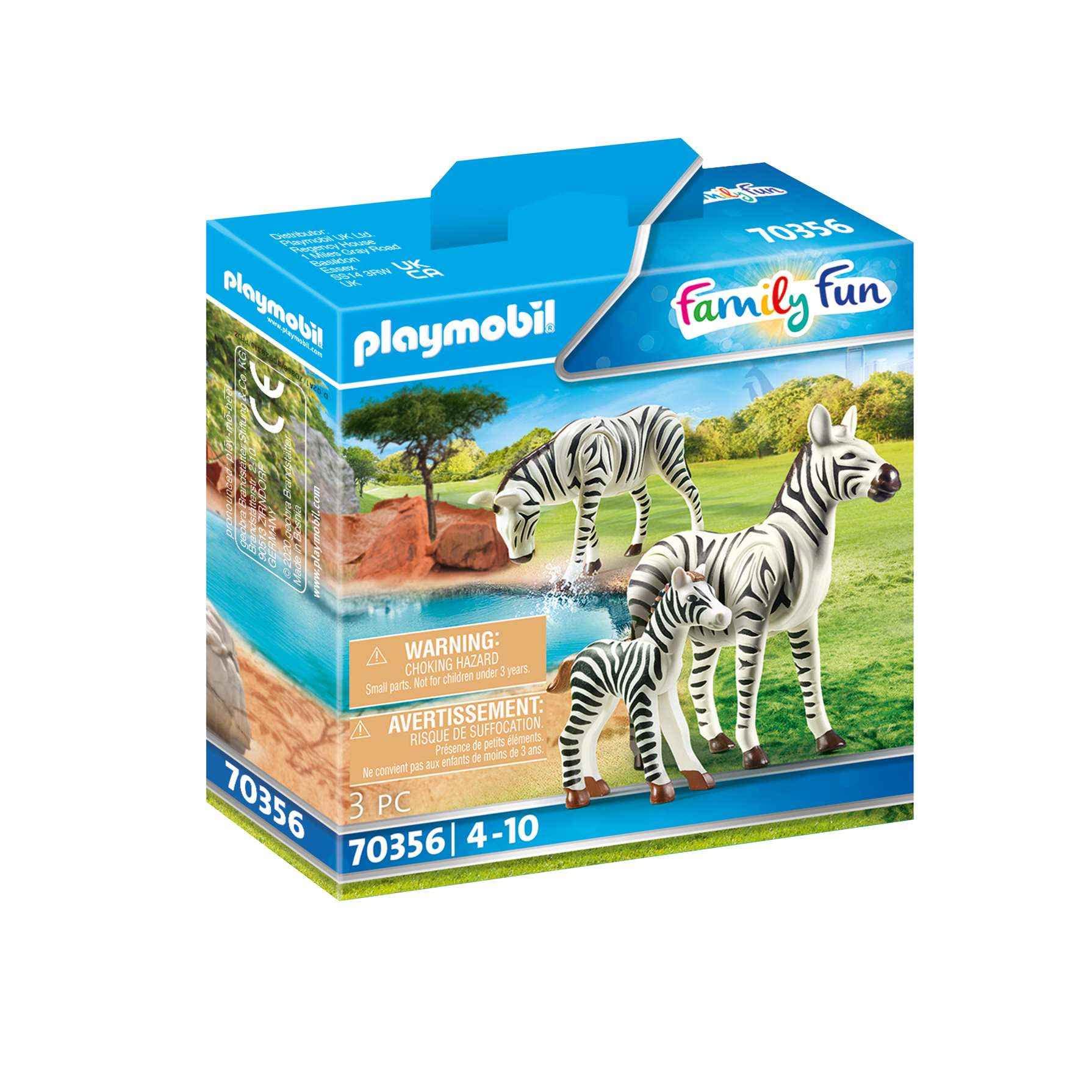 Playmobil 70356 Family Fun Zebras with Foal, Fun Imaginative Role-Play, PlaySets Suitable for Children Ages 4+