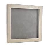 13x13 Shadow Box Frame White Washed Wood | with a