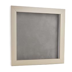 13x13 Shadow Box Frame White Washed Wood | with a
