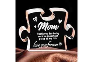 QUAINTIR Christmas Gifts for Mom, Mom Birthday Gifts from Daughter Son - 4.9 x 3.7 inch Acrylic Block, Christmas Thanksgiving Mothers Day Gifts for Mom, I Love You Mom Gifts, Best Mother Gifts Ideas