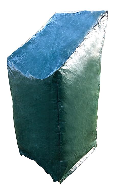 Royal Gardineer Gartenstuhl Abdeckung: Gewebe-Abdeckplane für Stapel-Gartenstühle, 65 x 100/150 x 65 cm (Gartenmöbel Abdeckun