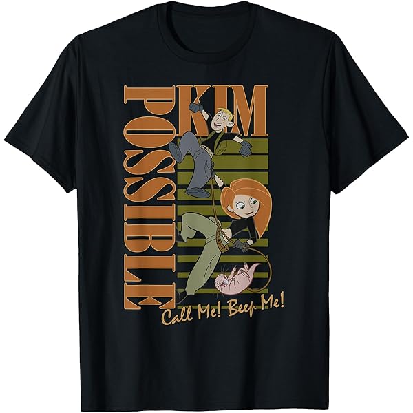 Amazon.com: Disney Kim Possible Character Group Poster T-Shirt