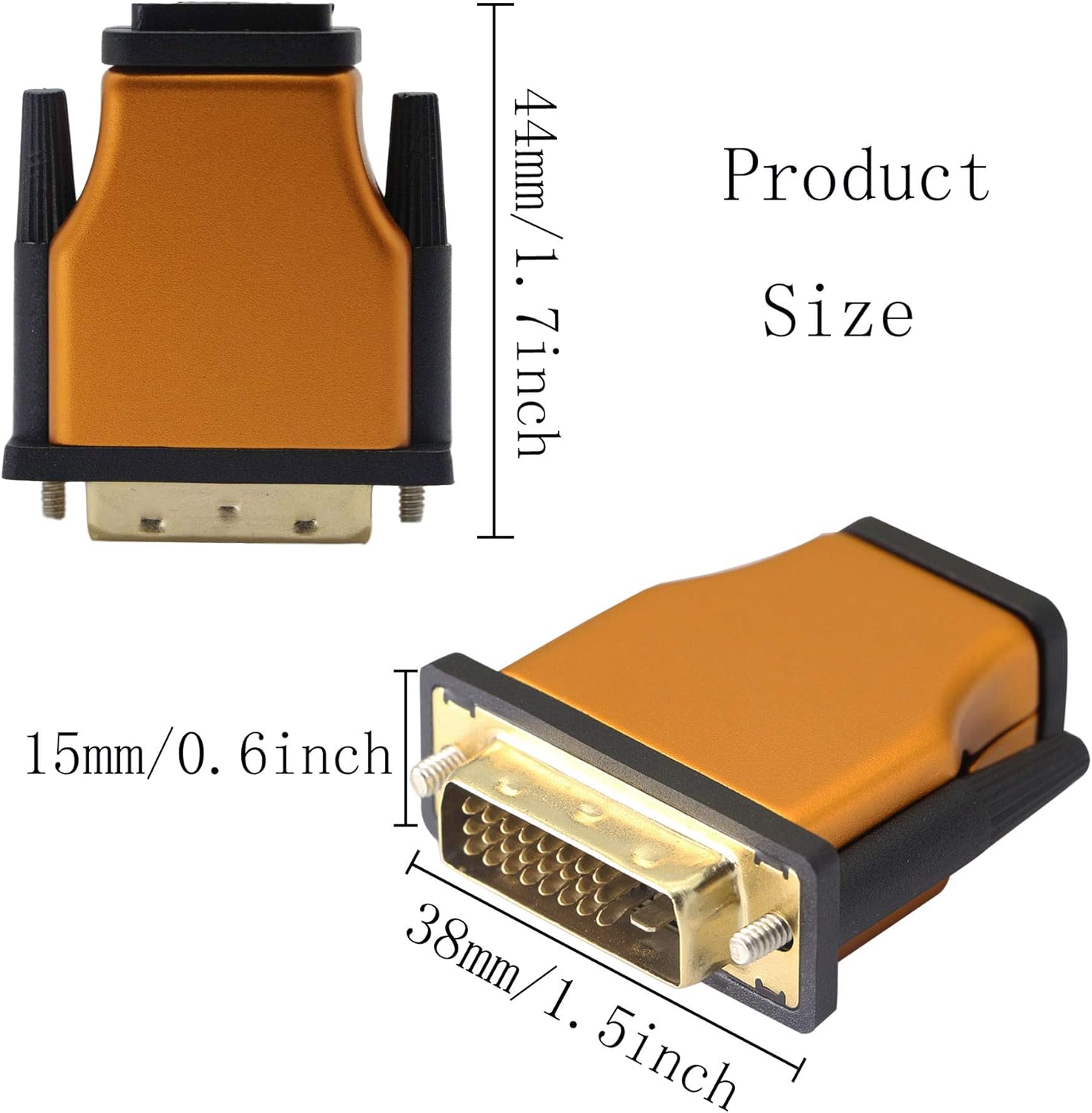 DVI to HDMI Adapter,BiDirectional DVI24+1 (DVID) Male to HDMI Female Converter,GoldPlated