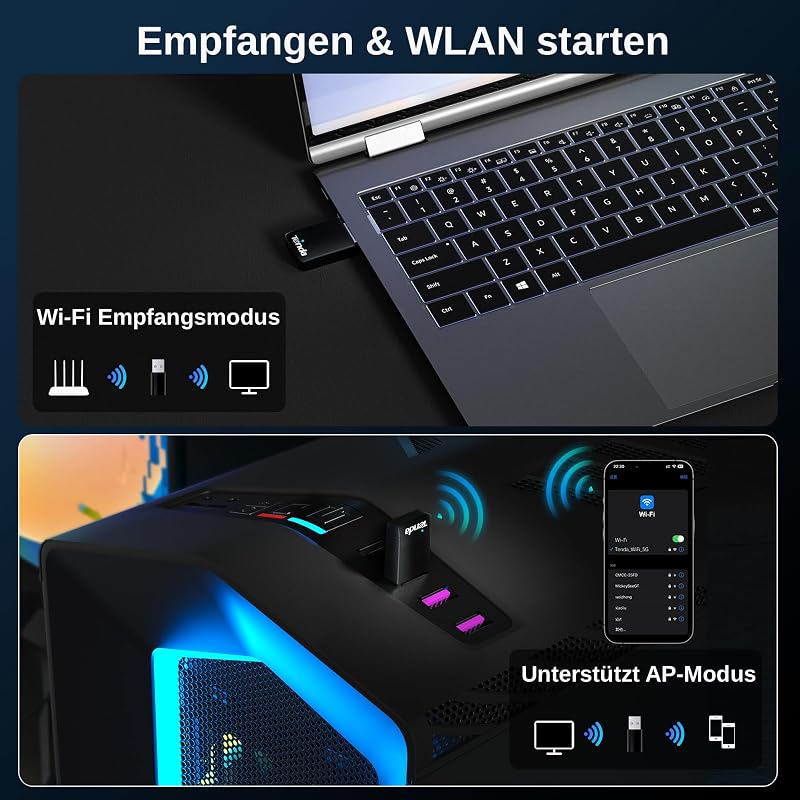 WLAN USB Stick Adapter für PC AX900 U11