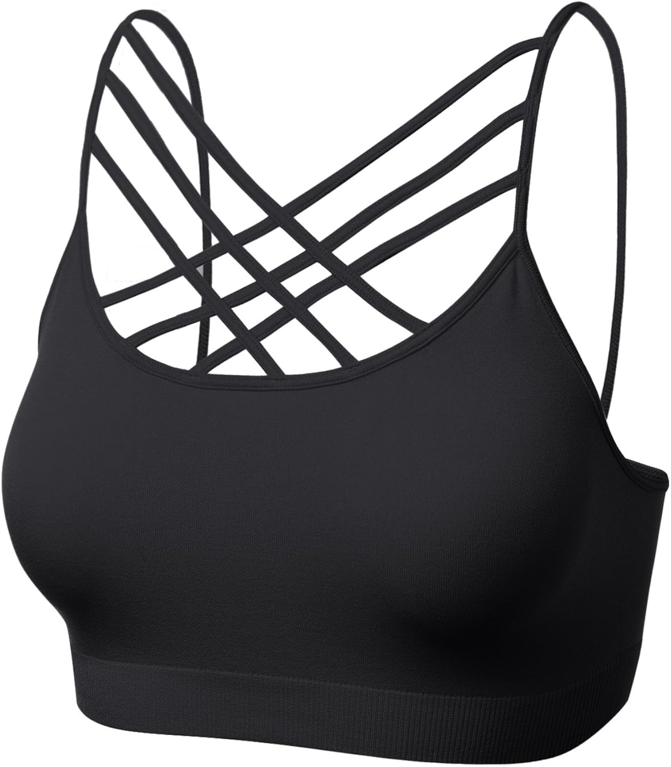 Women's Novelty Bras Seamless Triple Criss-Cross Front Bralette Sports Bra at  Women’s Clothing store