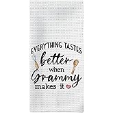 Tzhim Grammy Gifts Kitchen Towels, Gifts for Grammy Grammie Hand Towels, Grammy Grandma Christmas Dish Towels Tea Towels for Kitchen, Best Grammy Gifts, 16x24inch