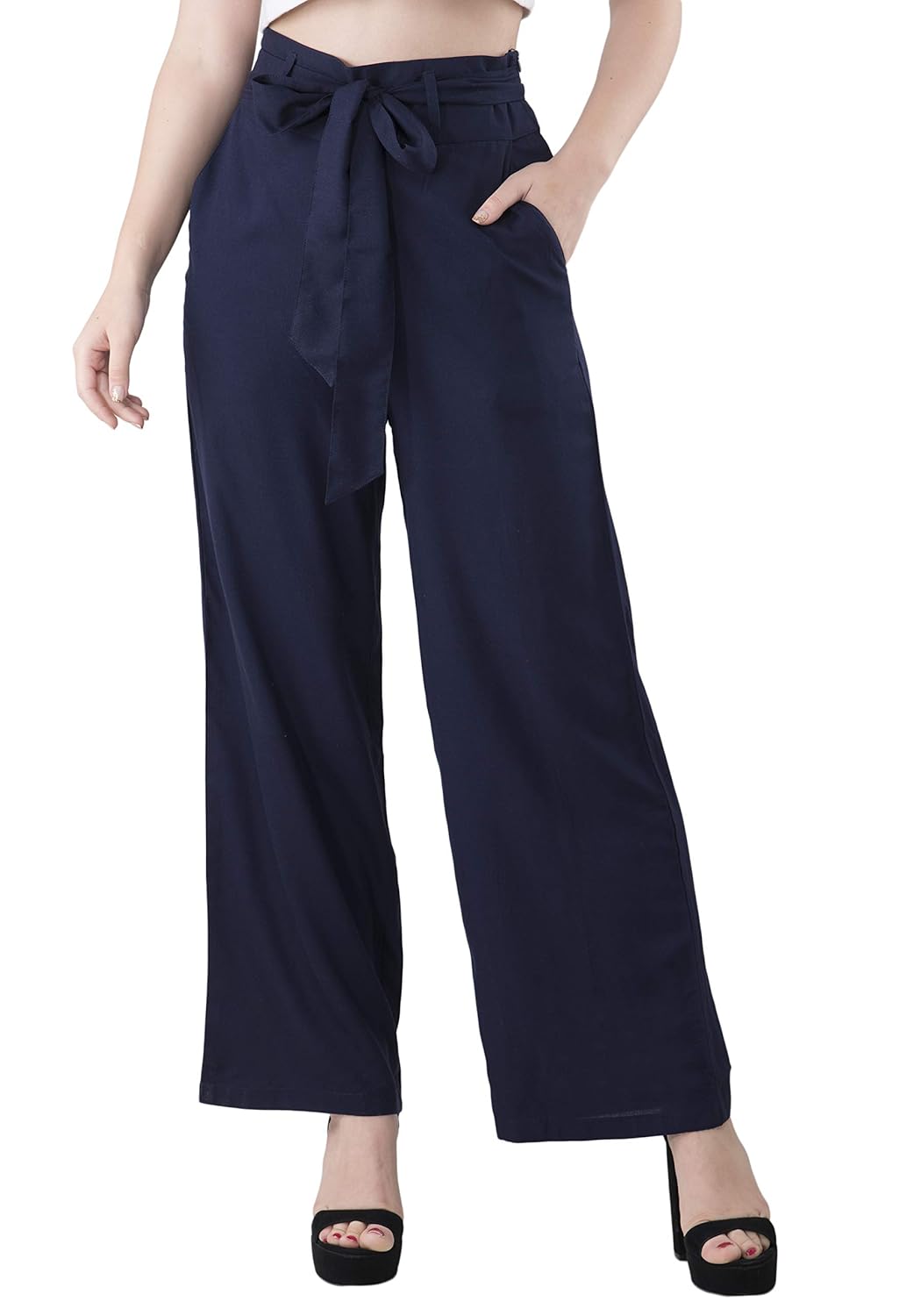 denim tie knot pant