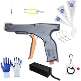 Automatic Metal Zip Ties Cutter Stainless Steel Cable Tie Gun Kit，9-level Adjustable Fastening Tension ，Automatic Tightening Cutting Ratchet Tie Clamp，With 150pcs 304 Stainless Steel Zip Ties