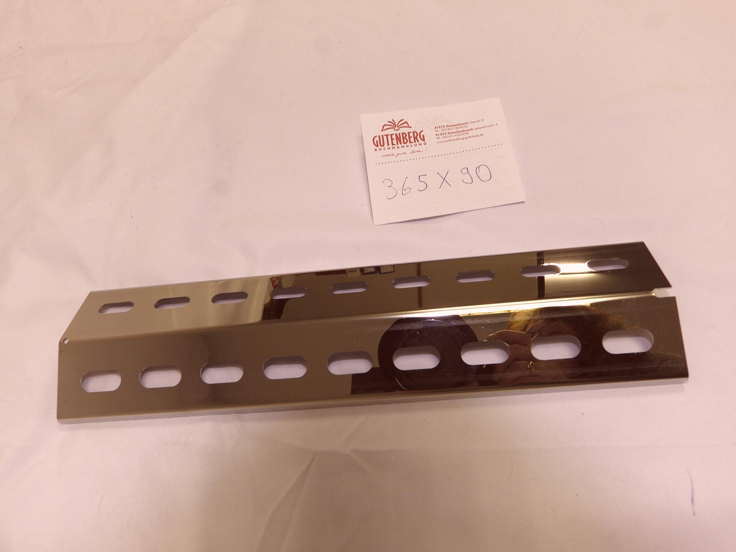 Flammenverteilerde 3 x 14.38 inch x 3.54 inch flame diffuser/heat deflector/flame tamer for many popular gas grill brands made of stainless steel (4-365-90-1)