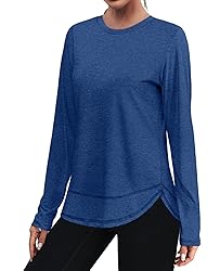 Long Sleeve Shirts Swim Rash Guard Athletic Tops Uv