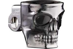 Kruzer Kaddy KK1075 Chrome Skull Bar Mount,1 Pack