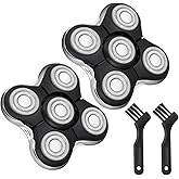 2 Pack Pro Head Shaver Replacement Blades Compatible with Remington Balder Pro Head Shaver Model XR7000, 5 Dual Track Heads for Remington Shaver, Precision Electric Shaving for Bald Men