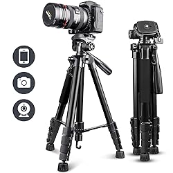 UBeesize 67” Camera Tripod with Travel Bag, Cell