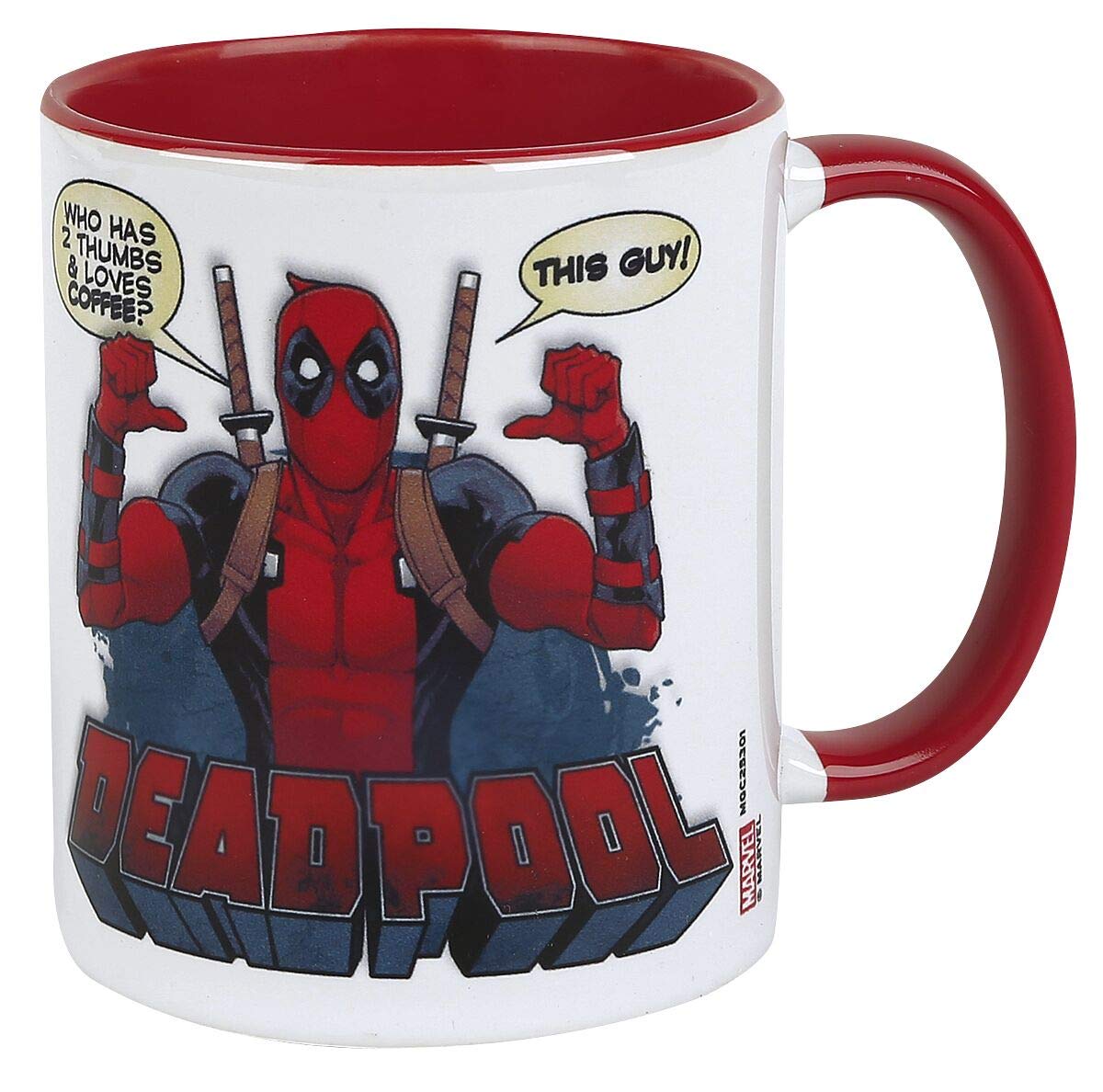 Deadpool (2 Thumbs) Red Inner Mug