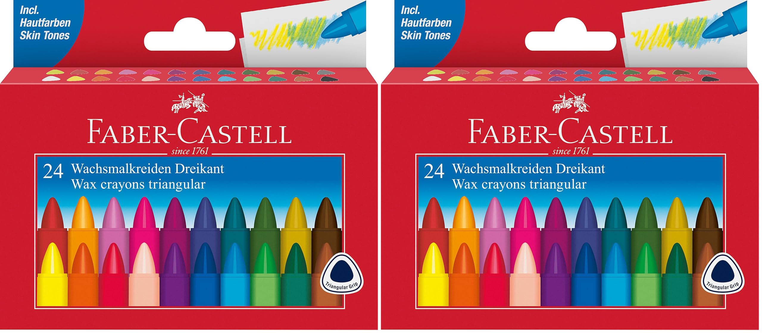 Faber-Castell Wax Crayons Pack of 24 or 24 in Case