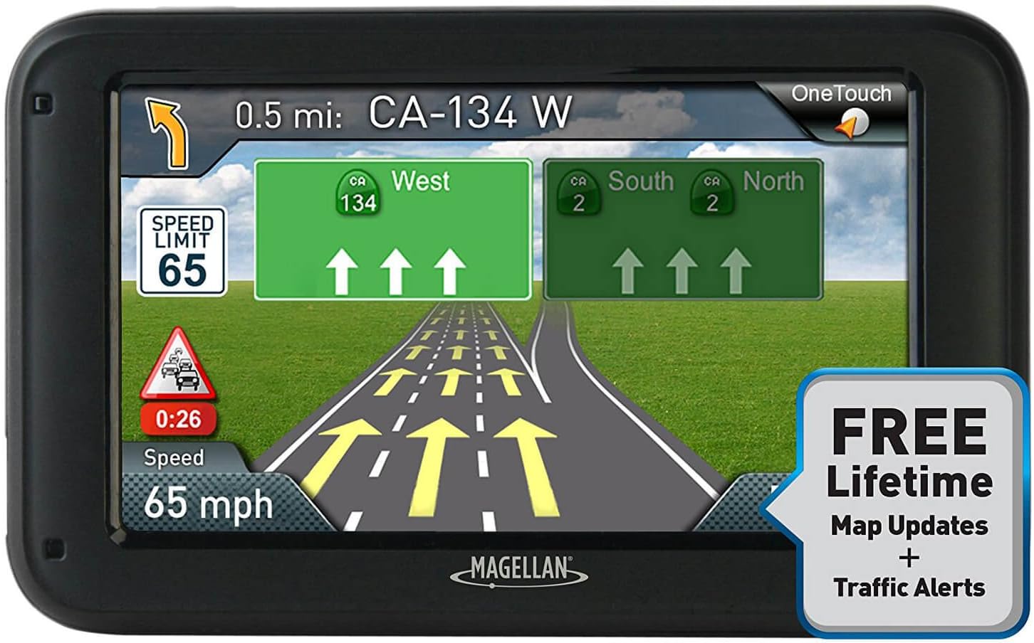 Magellan RoadMate 5235T-LM 5inch Portable GPS Navigator w/ Lifetime Maps & Traffic