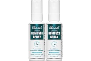 Ebanel 2-Pack 5% Lidocaine Spray Pain Relief Numb520 Burn Itch Relief Numbing Spray for Skin, Topical Anesthetic Postpartum Hemorrhoid Treatment with Phenylephrine for Local and Anorectal Uses