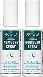 Ebanel 2-Pack 5% Lidocaine Spray Pain Relief