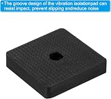 PATIKIL Rubber Anti-Vibration Pads 8 Pcs Square 1.97"x1.97"x0.4" with Hole Black view 4