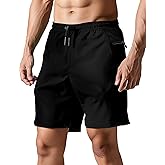 TUONROAD Mens Swim Trunks with Compression Liner 2 in 1 Board Shorts 7 Inch Quick Dry Swimming Shorts with Zipper Pockets