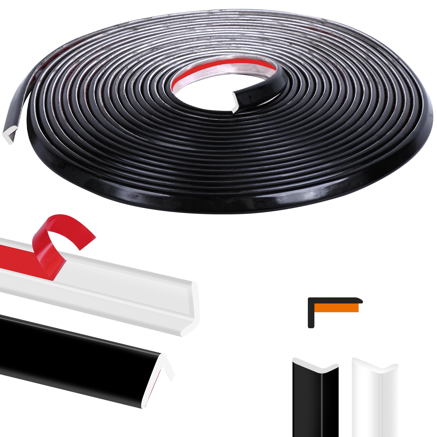 Peel and Stick Tile Edge Trim 25Ft L-Shape Tile