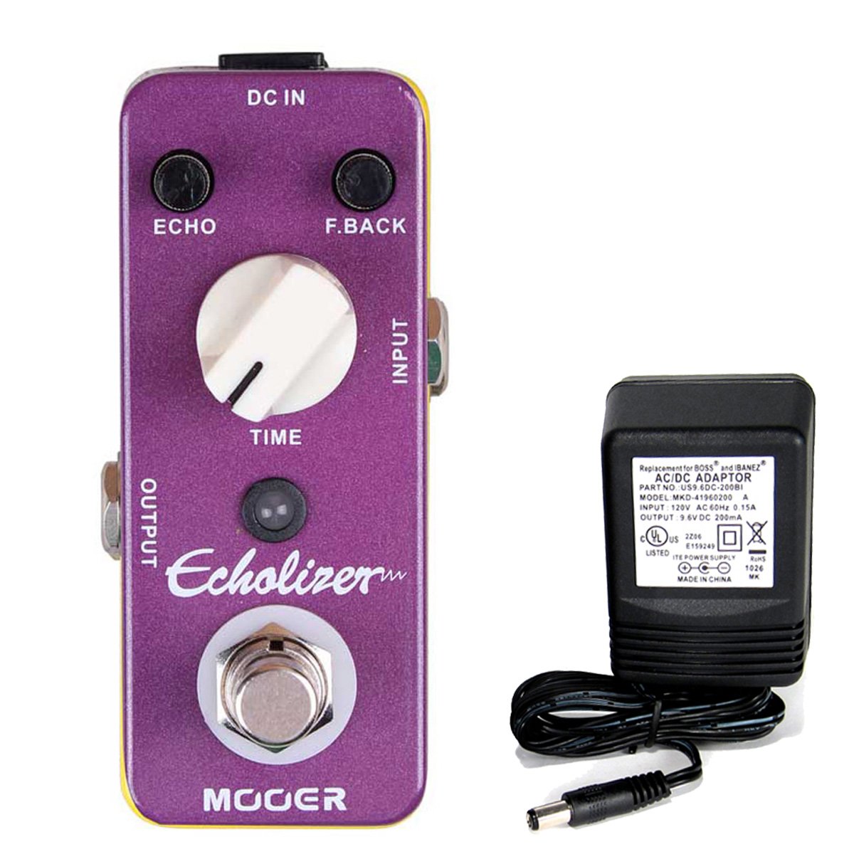 MOOER MDL3 Echolizer Delay Guitar Delay Effects Pedal 2.25 x 4.25 x 1.75"