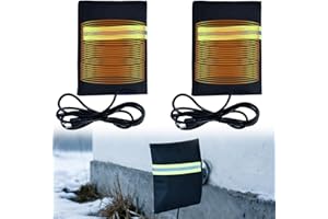 MOFUIRY 2pcs Heated Outdoor Faucet Covers for Winter, Heavy Duty Water Spigot Socks with 6.2ft Cable Energy Saving Hose Bib Insulation Wrap for Extremely Winter Outside Spigot Freeze Protection, 8.8"×6.7"