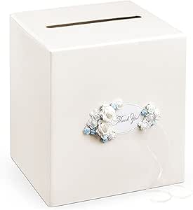 Caja de regalo decorativa de boda para dinero con flores y ...