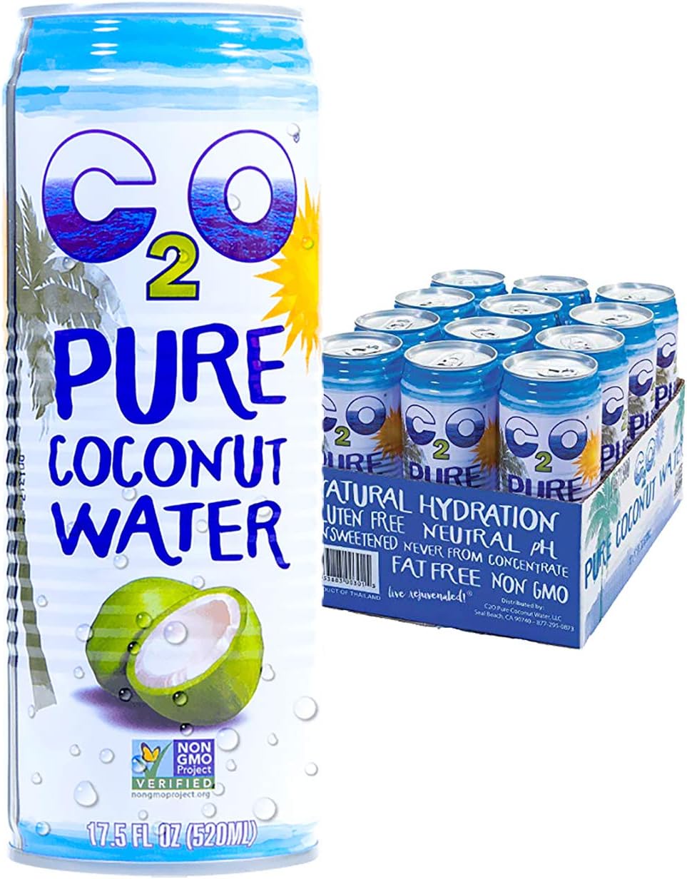 C2o Pure Coconut Water metal 17.5floz (853883003008)