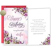 FSSDAS Romantic Wife Birthday Card, Happy Birthday Card for Wife from Husband, Best Gift for My Love Birthday, Happy Birthday Gift Ideas for Her Women
