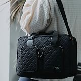 My Babiie Billie Faiers Black Quilted Deluxe Baby Changing Bag XL view 3