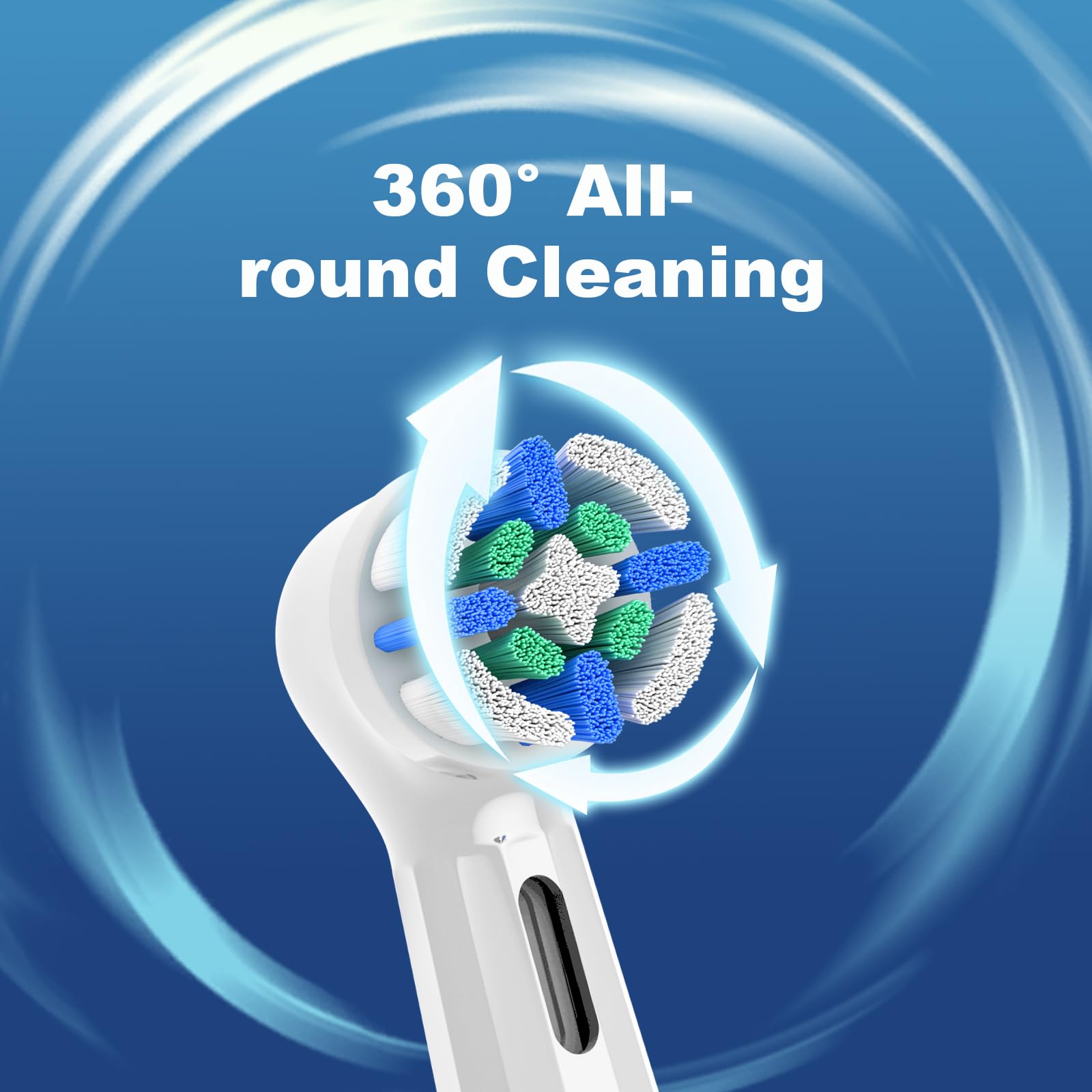 Condition photo showing New/Like New for jxflorachi replacement heads compatible with electric toothbrushes, providing superior stain removal