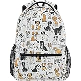 Kcldeci Dog Kids Backpack Puppy Dogs Boys Girls Toddler Backpacks Elementary School Bag Bookbag Travel Daypack Shoulder Bag