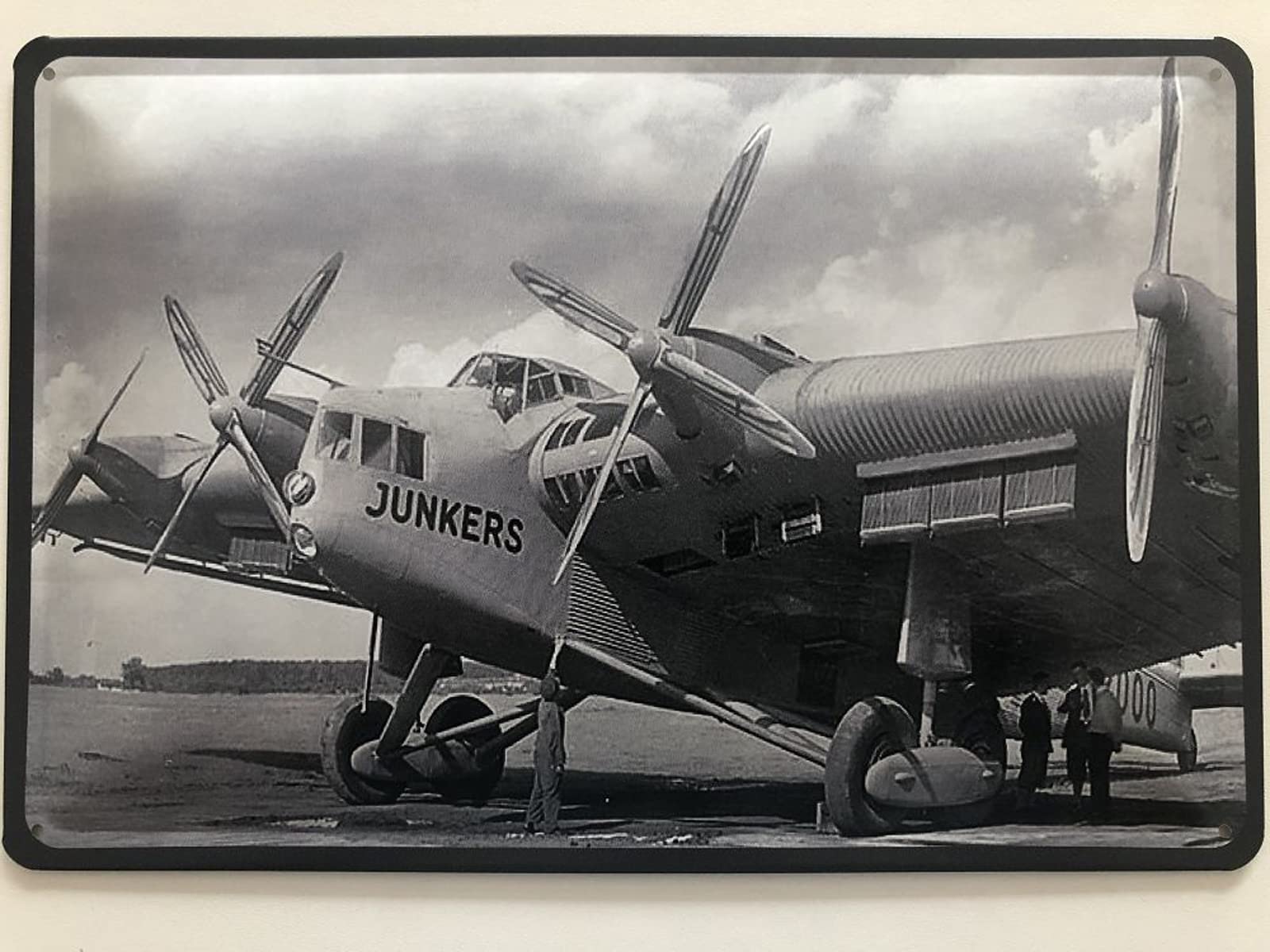 Tin Sign 20 x 30 cm Curved Junkers G38 Four Motor Fleugzeug 1930 Decorative Gift Sign