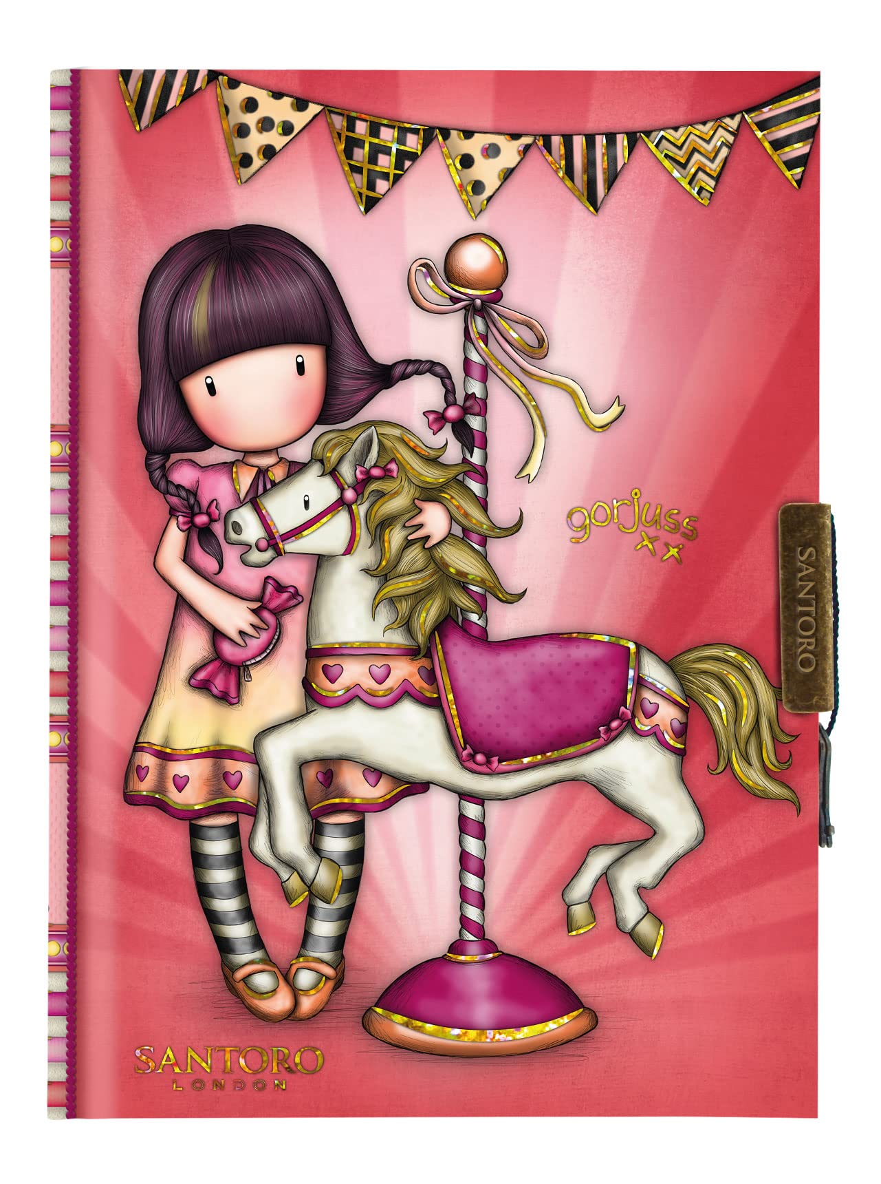 Santoro Gorjuss - Lockable Notebook - Carousel