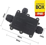 Elezenioc IP68 Outdoor 3 Way Junction Box Black 450V 41A M20 Cable Gland view 6