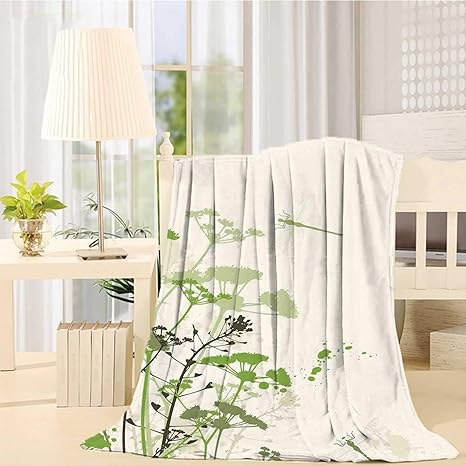 Amazon Co Jp トンボ様々なプリントブランケット 車のための神秘的なトンボの翼のある昆虫とミニマリストの葉とハーブのイラスト 150x0 ホーム キッチン