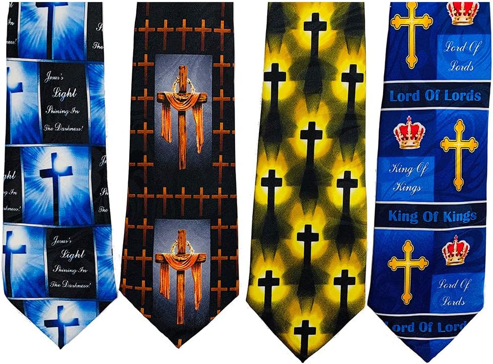 Steven Harris Pack Of 4 Mens Christian Religious Neckties
