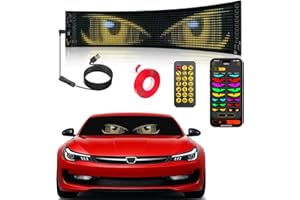 Qeeanmo Devil Eyes Light for Cars, 23.4"x4.7" Programmable Flex LED Sign, Led Eyes for Car Windshield with APP Control and Remote Controller